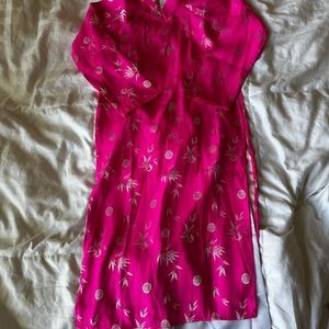 Magenta color ao dai for girl